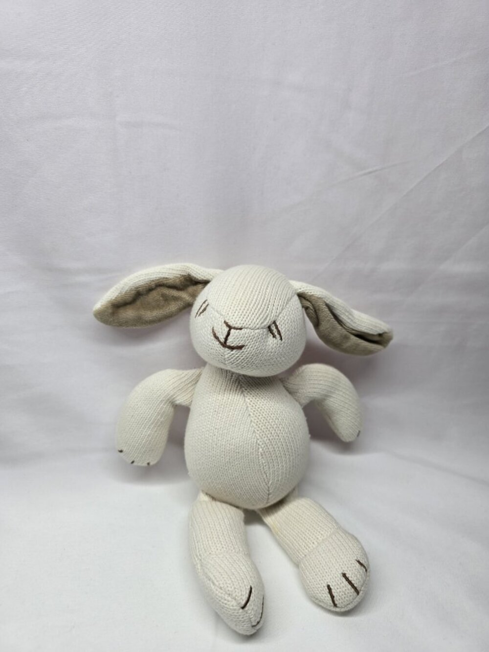 MiYim Simply Organic Cotton Knit Bunny Rabbit Lovey Natural Beige 2008 READ INFO